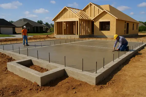 a new house concrete foundation from San Antonio Concrete Master in San Antonio, TX - commercial concrete contractors san antonio