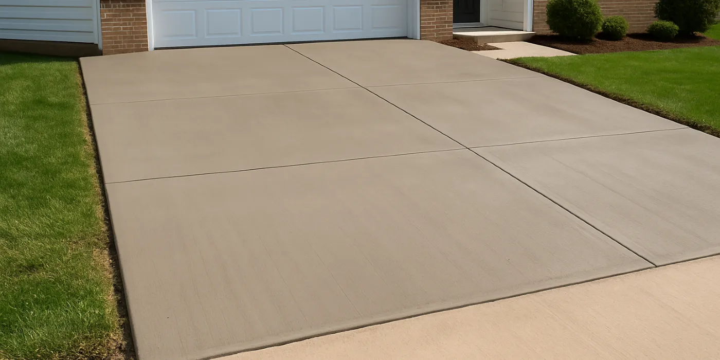 a brand new concrete driveway from San Antonio Concrete Master in Helotes, TX - Helotes TX